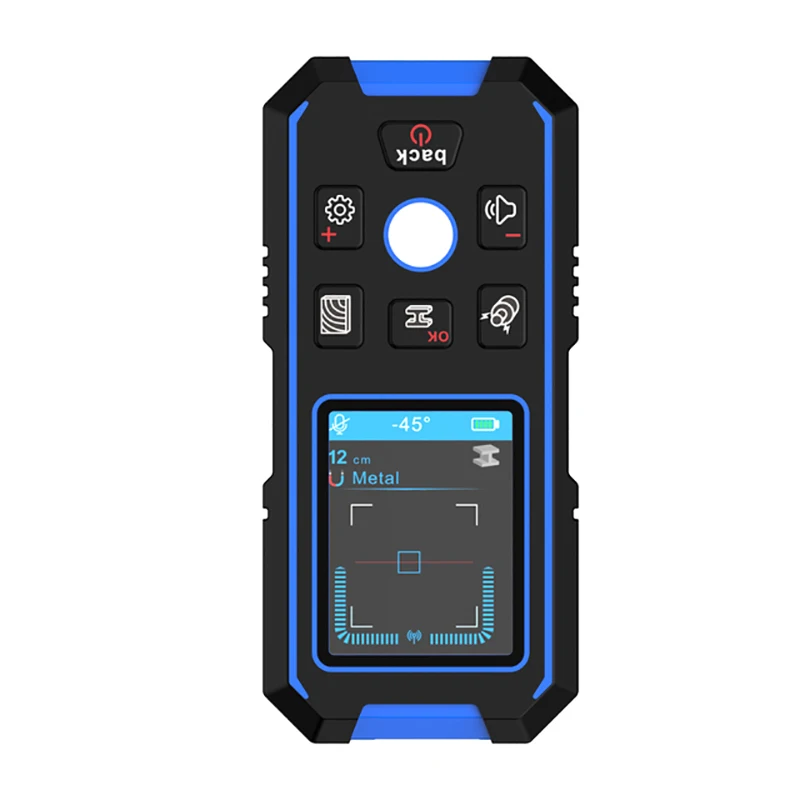 NF-518 Metal Detector Backlit AC Wood Finder Cable Wires Depth Tracker Undeground Sturs Wall Scanner LCD HD Display Beep
NF-518 Metal Detector Backlit AC Wood Finder Cable Wires Depth Tracker Undeground Sturs Wall Scanner LCD HD Display Beep