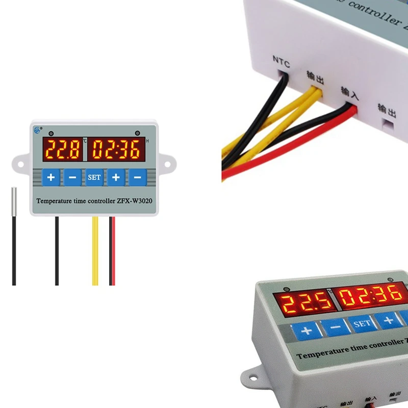 ZFX-W3020 Digital Intelligent Temperature Time Controller Thermostat Timer Switch Module -55-110 Celsius
ZFX-W3020 Digital Intelligent Temperature Time Controller Thermostat Timer Switch Module -55-110 Celsius
