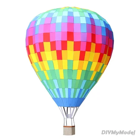 

Огненный воздушный шар, цветной воздушный шар, складная 3D бумажная модель ручной работы, бумажная рукоделие, искусство, сделай сам, подростк...