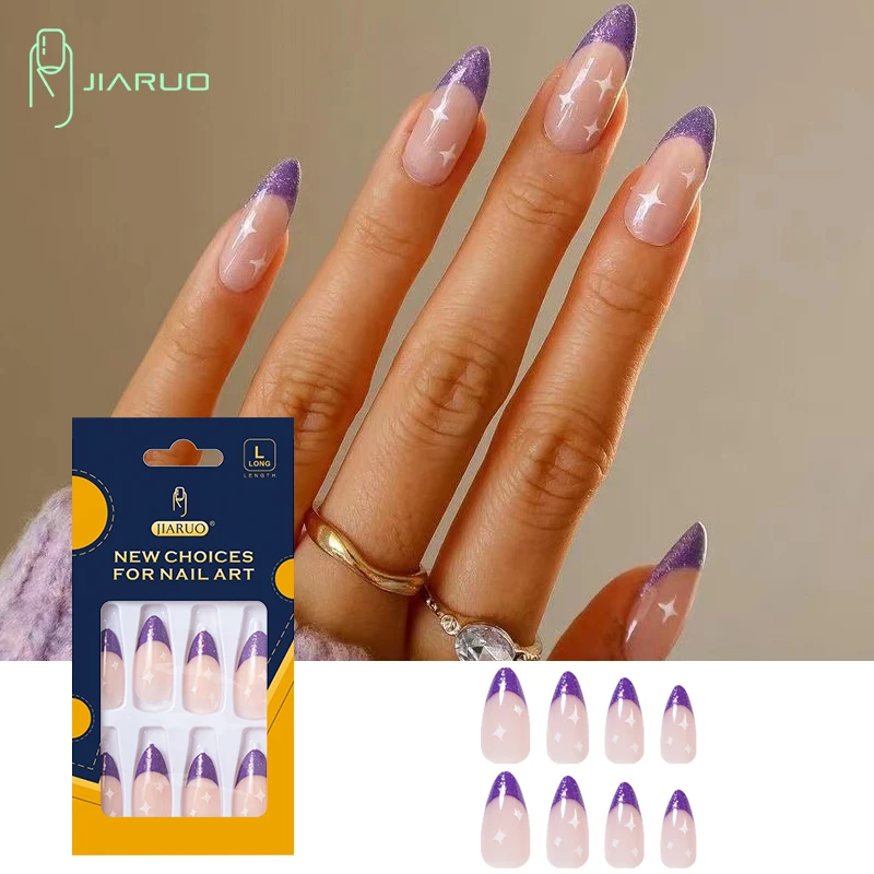 JIARUO 24 шт./коркор. короткий Овальный пресс для ногтей искусственный дизайн ногтей Y2k фиолетовый кончик пальца французская Сияющая Звезда Съе...
JIARUO 24 шт./коркор. короткий Овальный пресс для ногтей искусственный дизайн ногтей Y2k фиолетовый кончик пальца французская Сияющая Звезда Съе...