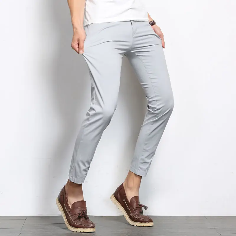 2022 Spring Autumn Men New Casual Pockets Ankle-Length Pants Men Slim Fit Trousers Male Solid Color Pencil Pants Clothing A215
2022 Spring Autumn Men New Casual Pockets Ankle-Length Pants Men Slim Fit Trousers Male Solid Color Pencil Pants Clothing A215