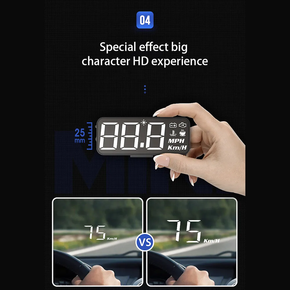 Auto Hud Display Car Projector Alarm OBD2 Head Up Display Speedometer 3.2inch Windshield TEMP Voltmeter Electronic Accessories
Auto Hud Display Car Projector Alarm OBD2 Head Up Display Speedometer 3.2inch Windshield TEMP Voltmeter Electronic Accessories