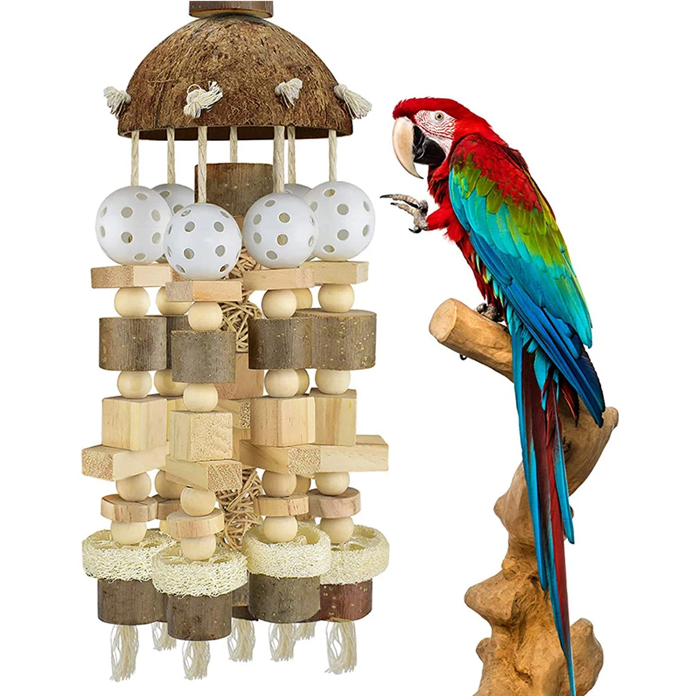Bird Parrot Toy Large Parrot Toy Natural Wooden Blocks Bird Chewing Toy Parrot Cage Bite Toy Suits for Macaws Parrots
Bird Parrot Toy Large Parrot Toy Natural Wooden Blocks Bird Chewing Toy Parrot Cage Bite Toy Suits for Macaws Parrots