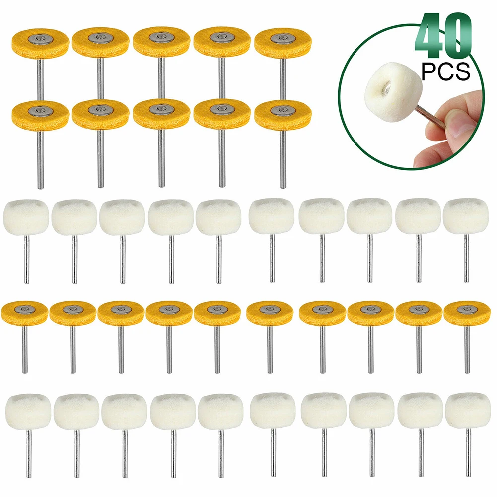 40Pcs 1Inch Polishing Buffing Wheel Set,Wool Felt Cotton Mounted 3mm Shank For Rotary Tool Accessories,Mini Brush Polishing Kit
40Pcs 1Inch Polishing Buffing Wheel Set,Wool Felt Cotton Mounted 3mm Shank For Rotary Tool Accessories,Mini Brush Polishing Kit