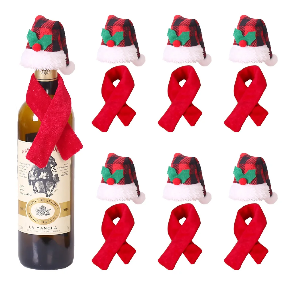 Christmas Scarf Hat Two-piece Set Red Wine Bottle Protector Hotel Restaurant Home Kitchen Creative Decorations
Christmas Scarf Hat Two-piece Set Red Wine Bottle Protector Hotel Restaurant Home Kitchen Creative Decorations