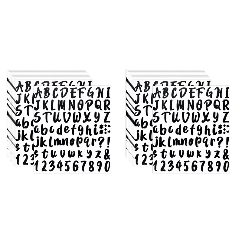 1440 шт., самоклеящиеся виниловые наклейки с буквами алфавита и цифрами, 20 листов 
1440 шт., самоклеящиеся виниловые наклейки с буквами алфавита и цифрами, 20 листов