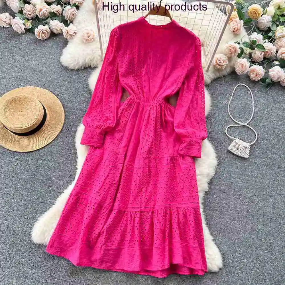 Spring 2023 Summer New Lace Embroidery Dress Women Sleeves Female Vintage Party Beach Maxi Long Dresses Z359
Spring 2023 Summer New Lace Embroidery Dress Women Sleeves Female Vintage Party Beach Maxi Long Dresses Z359