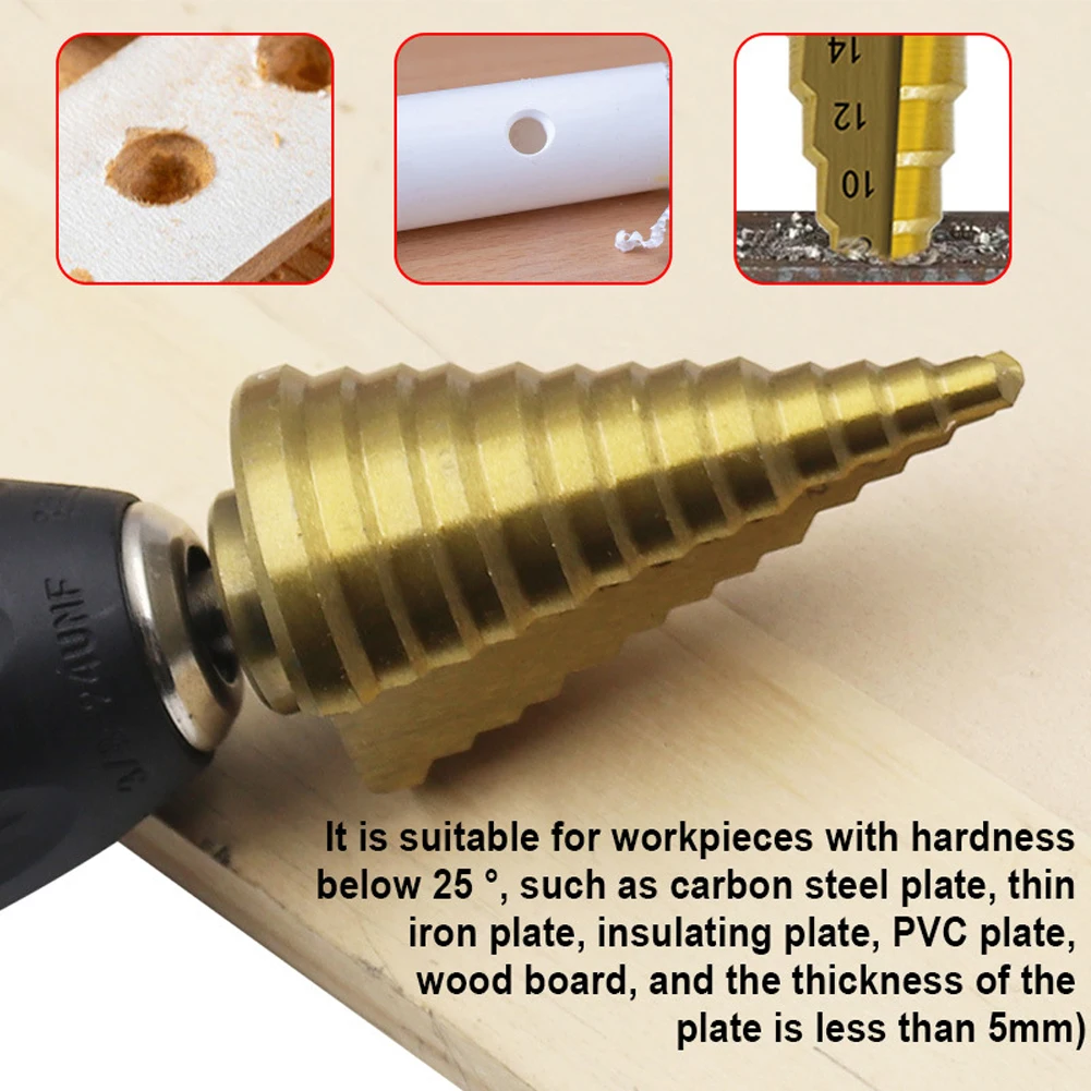 6-35mm 13 Step 1/4 Inch Shank Step Drill Bit Drill For Metal Cone HSS Step Drill Power Tools ForCarbon Steel Thin Iron Plate
6-35mm 13 Step 1/4 Inch Shank Step Drill Bit Drill For Metal Cone HSS Step Drill Power Tools ForCarbon Steel Thin Iron Plate