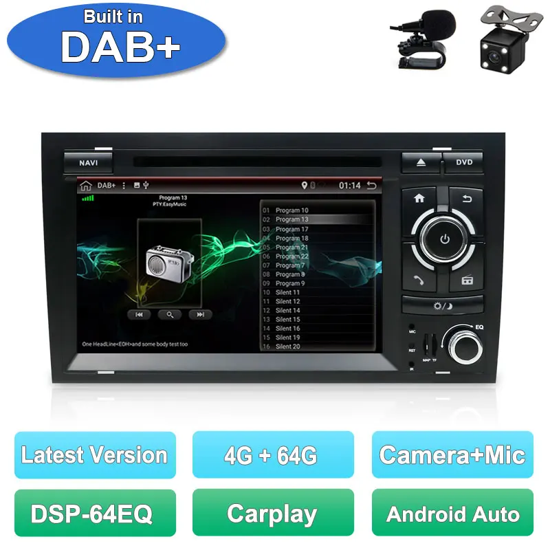 Автомобильный мультимедийный DVD-плеер 256G, Авторадио, стерео головное устройство для Audi A4 B6 B7 S4 RS4 2003-2011 Android 14 AUX BT GPS
Автомобильный мультимедийный DVD-плеер 256G, Авторадио, стерео головное устройство для Audi A4 B6 B7 S4 RS4 2003-2011 Android 14 AUX BT GPS