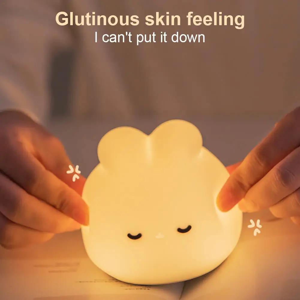 1pcs Cute Led Rabbit Silicone Night Light 3 Levels Adjustable Usb Bedroom Bedside Lamp With Timing Function
1pcs Cute Led Rabbit Silicone Night Light 3 Levels Adjustable Usb Bedroom Bedside Lamp With Timing Function