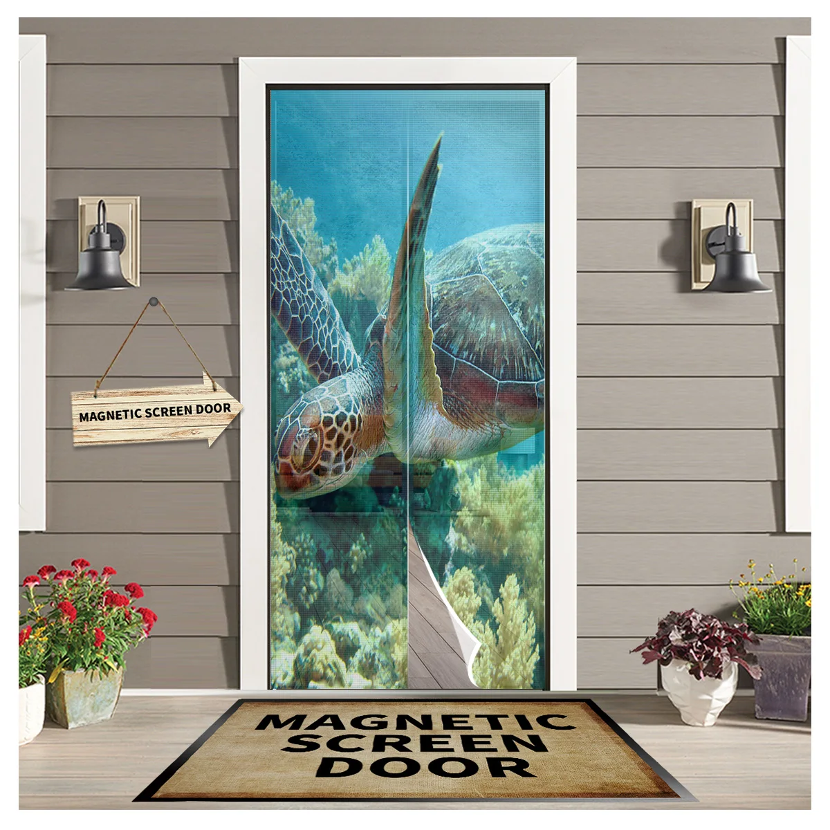 Blue Ocean Green Turtle Magnetic Screen Door Curtain Home Summer Window Mosquito Net for Kitchen Bedroom
Blue Ocean Green Turtle Magnetic Screen Door Curtain Home Summer Window Mosquito Net for Kitchen Bedroom