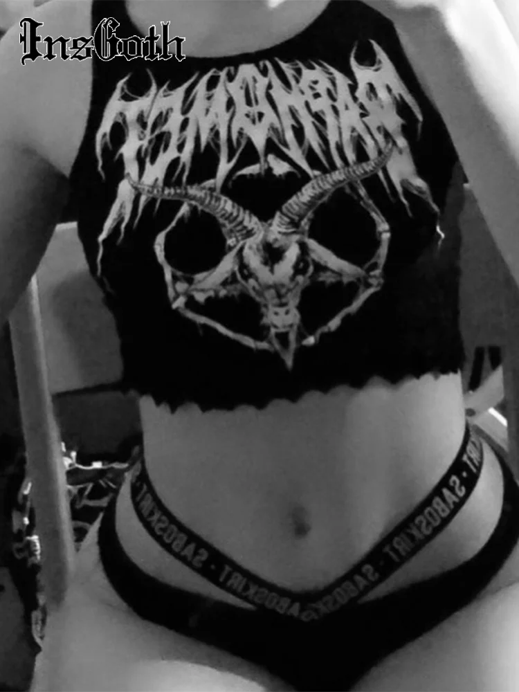 InsGoth Punk Goth Goat Head Print Tanks Streetwear Bodycon Black Basic Tank Tops Women Grunge Sexy Sleeveless Summer Cropped Top
InsGoth Punk Goth Goat Head Print Tanks Streetwear Bodycon Black Basic Tank Tops Women Grunge Sexy Sleeveless Summer Cropped Top
