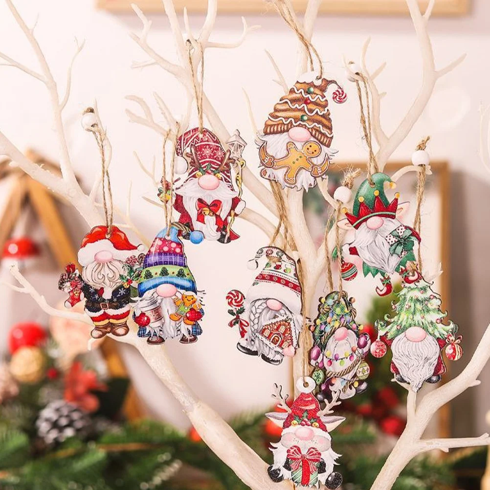 18 Pcs Xmas Gnome Decoration Wood Cutouts Hanging Adornment Christmas Ornaments Accessories Tree Pendant
18 Pcs Xmas Gnome Decoration Wood Cutouts Hanging Adornment Christmas Ornaments Accessories Tree Pendant
