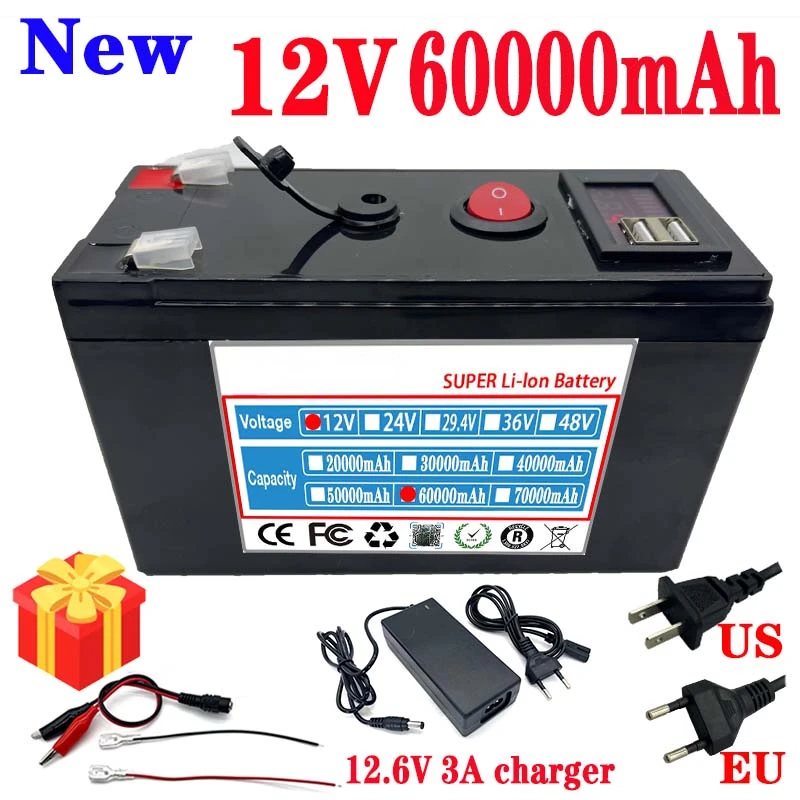 Solar Panel Backup Power 12V 60Ah BMS 12.6V Charger For Xenon Lamp Lnverter Solar Street Light E-Bike Scooter Battery
Solar Panel Backup Power 12V 60Ah BMS 12.6V Charger For Xenon Lamp Lnverter Solar Street Light E-Bike Scooter Battery