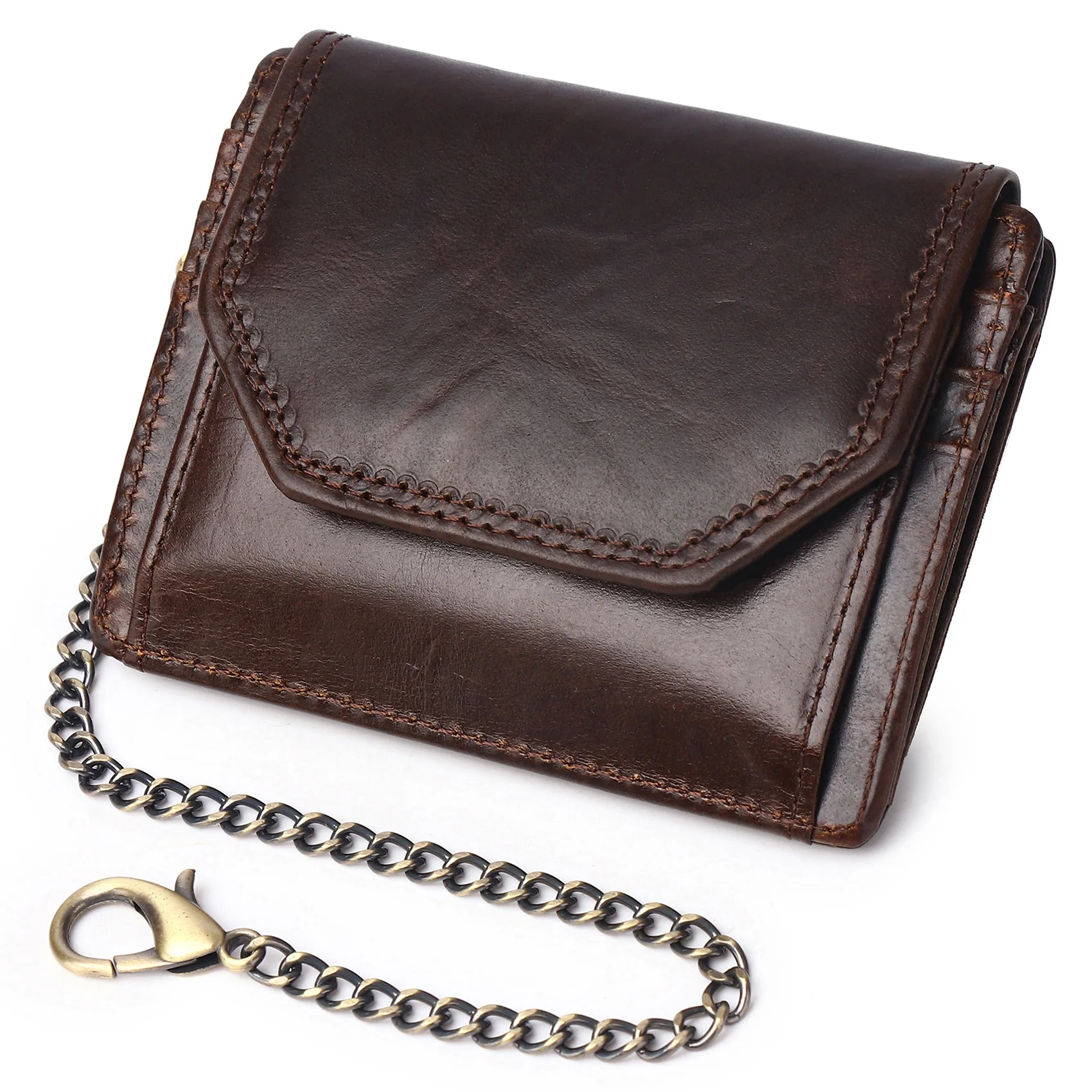 Men's Chain Wallet Mini Vintage Genuine Leather Wallet for Men RFID Blocking High Quality Business Card Holder Purse
Men's Chain Wallet Mini Vintage Genuine Leather Wallet for Men RFID Blocking High Quality Business Card Holder Purse