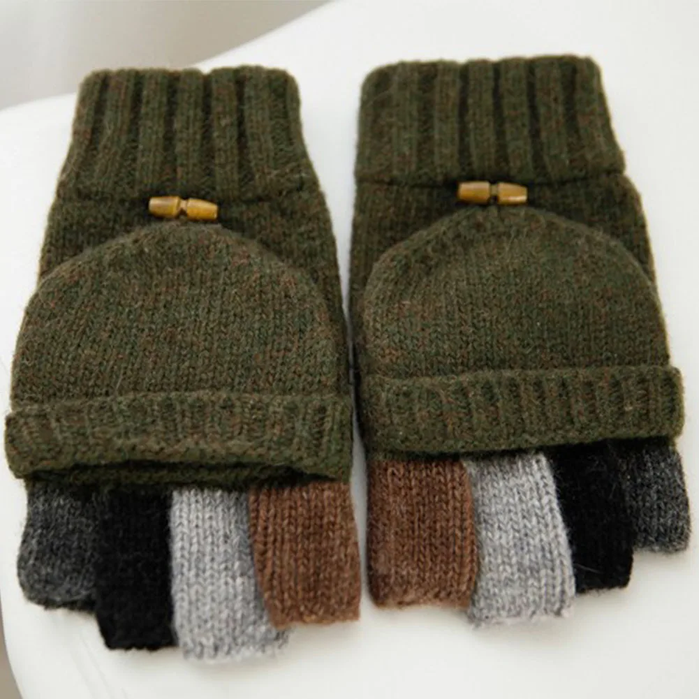 Hiking With Flip Top Thickened Men Gloves Stitching Color Warm Knitted Cycling Mittens Half Finger Gift Outdoor Sports Winter
Hiking With Flip Top Thickened Men Gloves Stitching Color Warm Knitted Cycling Mittens Half Finger Gift Outdoor Sports Winter