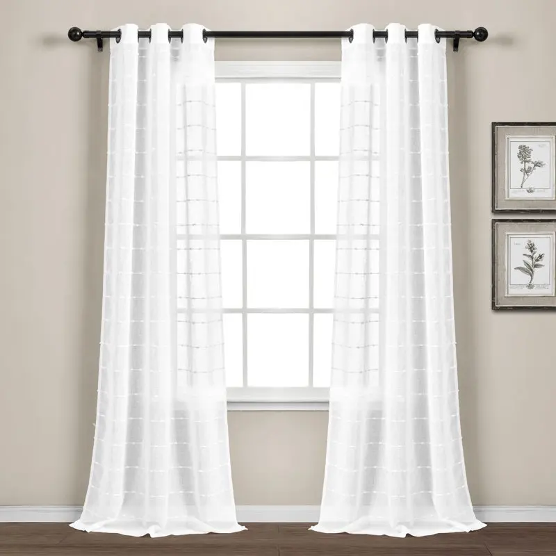 "Bleach White Color Textured Grommet Sheer Window Curtain Panel - Set of 2, Pair - 84 inch Length x 38 inch Width"
"Bleach White Color Textured Grommet Sheer Window Curtain Panel - Set of 2, Pair - 84 inch Length x 38 inch Width"