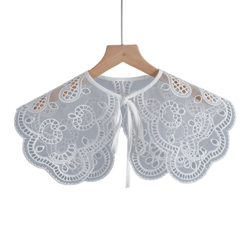 New style Women Embroidery Hollow Out False Collar Scalloped Lace Cape Clothes Accessories
New style Women Embroidery Hollow Out False Collar Scalloped Lace Cape Clothes Accessories