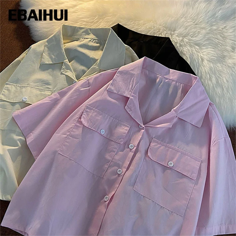 EBAIHUI Women Shirts Japanese Stylish Simple Design Shirt Personality Casual Solid Color Turn Down Collar Teen Streetwear Blouse
EBAIHUI Women Shirts Japanese Stylish Simple Design Shirt Personality Casual Solid Color Turn Down Collar Teen Streetwear Blouse