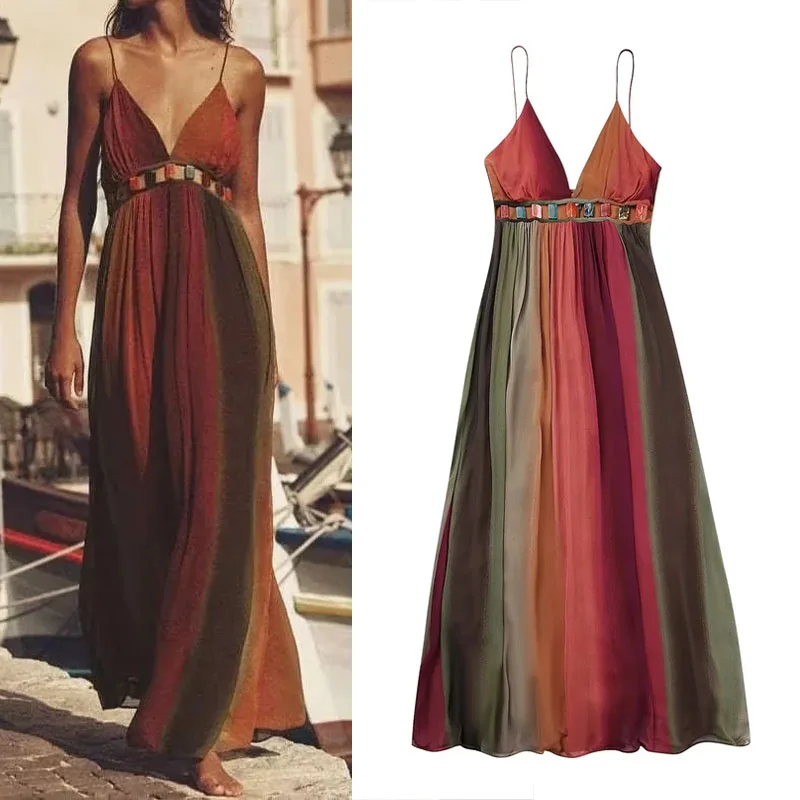 TRAF 2023 Stones Waist Womens Dresses Fashion V-Neck Long Dresses Elegant Backless Evening Dresses Summer Sexy Party Midi Dress
TRAF 2023 Stones Waist Womens Dresses Fashion V-Neck Long Dresses Elegant Backless Evening Dresses Summer Sexy Party Midi Dress