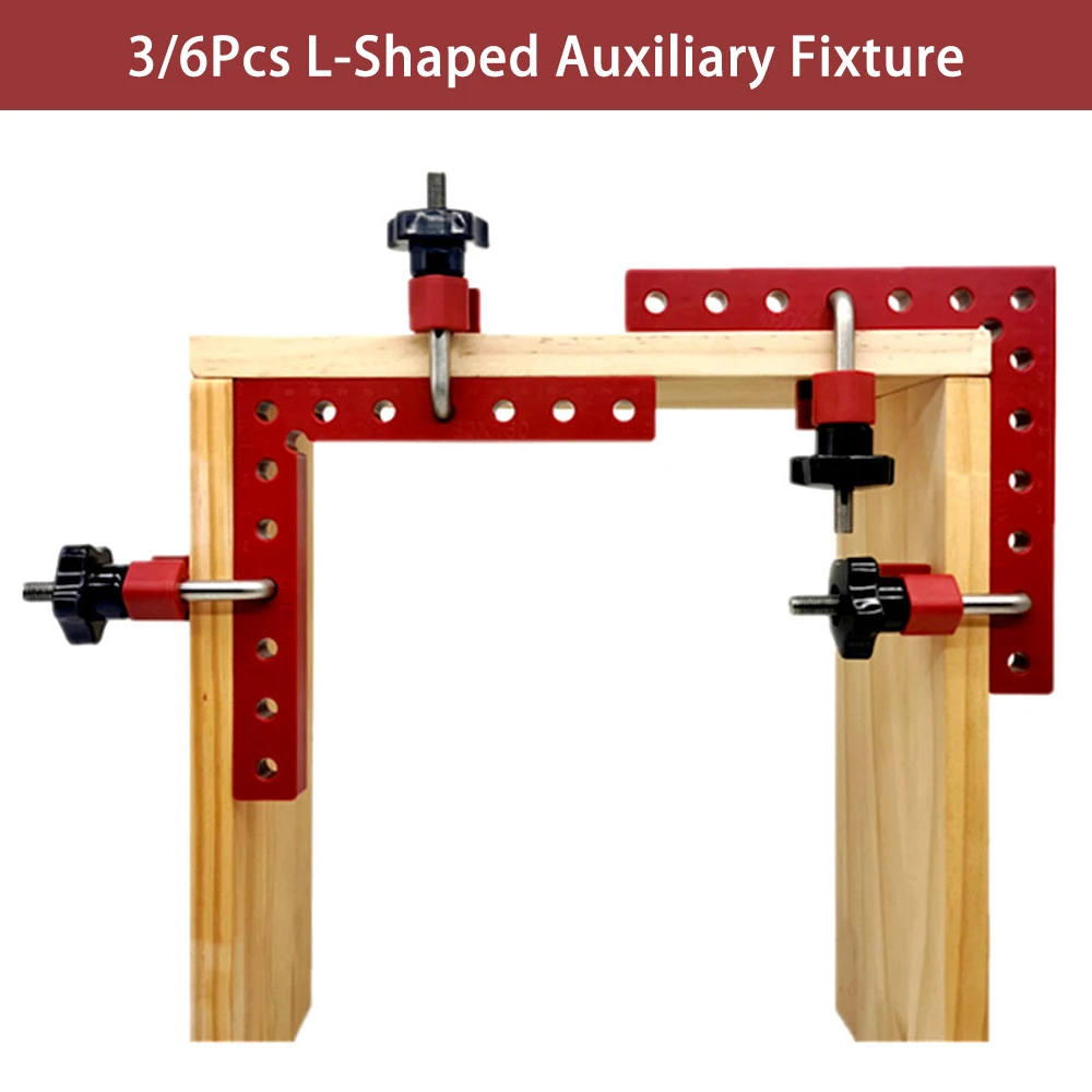 90 Degrees L-Shaped Auxiliary Fixture Woodworking Aluminum Square Right Angle Clamping Positioning Panel Fixing Clips Tools
90 Degrees L-Shaped Auxiliary Fixture Woodworking Aluminum Square Right Angle Clamping Positioning Panel Fixing Clips Tools