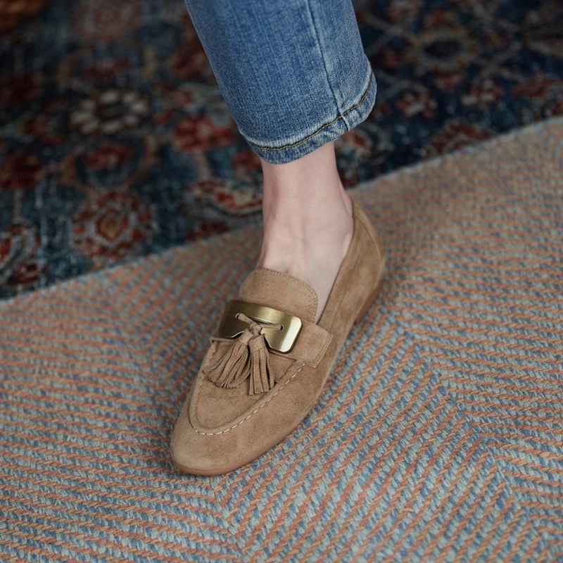 2022 New Spring/Autumn Sheep Suede Woman Shoe Women Loafers Round Toe Low Heel Slip-on Shoes Soft Comfortable Solid Women Pumps
2022 New Spring/Autumn Sheep Suede Woman Shoe Women Loafers Round Toe Low Heel Slip-on Shoes Soft Comfortable Solid Women Pumps