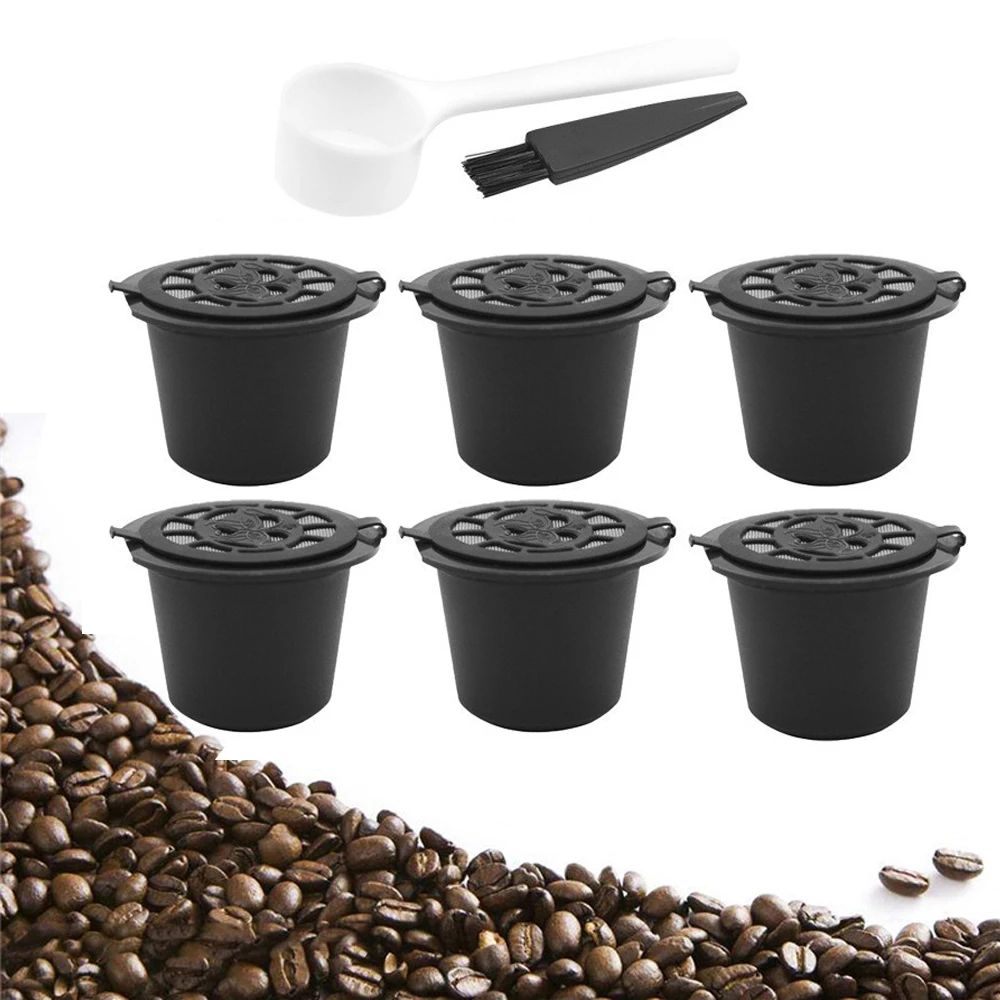 Reusable Nespresso Coffee Capsules Cup With Spoon Brush Black Refillable Coffee Capsule Refilling Filter Coffeeware Gift
Reusable Nespresso Coffee Capsules Cup With Spoon Brush Black Refillable Coffee Capsule Refilling Filter Coffeeware Gift