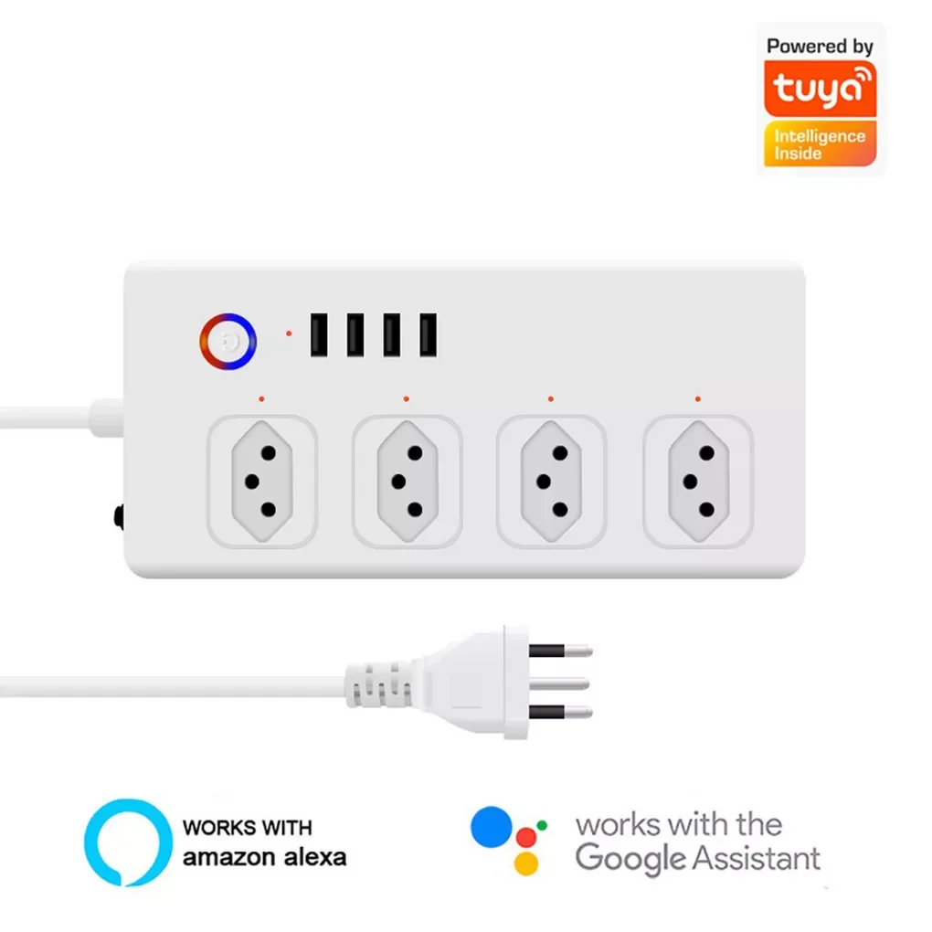 Brazil Plug Power Strip with 4 Outlets 4 USB Ports Home Office WiFi Remote Control Power Strip Smart Wireless Outlet
Brazil Plug Power Strip with 4 Outlets 4 USB Ports Home Office WiFi Remote Control Power Strip Smart Wireless Outlet