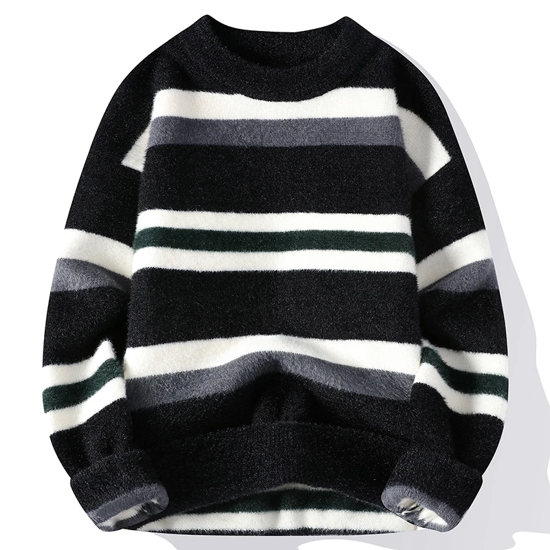 2022 New Autumn Winter Striped Sweater Men Fashion Casual Sweater Men Loose Harajuku Style Round Neck Trendy Knitted Pullovers
2022 New Autumn Winter Striped Sweater Men Fashion Casual Sweater Men Loose Harajuku Style Round Neck Trendy Knitted Pullovers