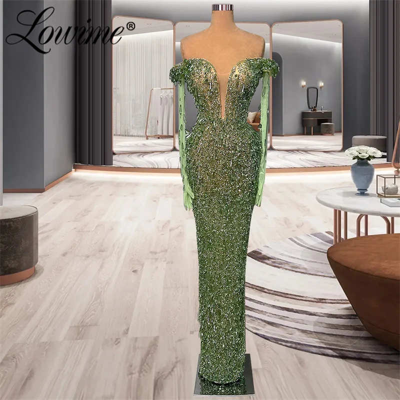 Lowime Full Green Crystals Party Dresses Off Shoulder Long Sleeve Mermaid Evening Gowns 2023 Arabic Celebrity Dress Prom Dresses
Lowime Full Green Crystals Party Dresses Off Shoulder Long Sleeve Mermaid Evening Gowns 2023 Arabic Celebrity Dress Prom Dresses