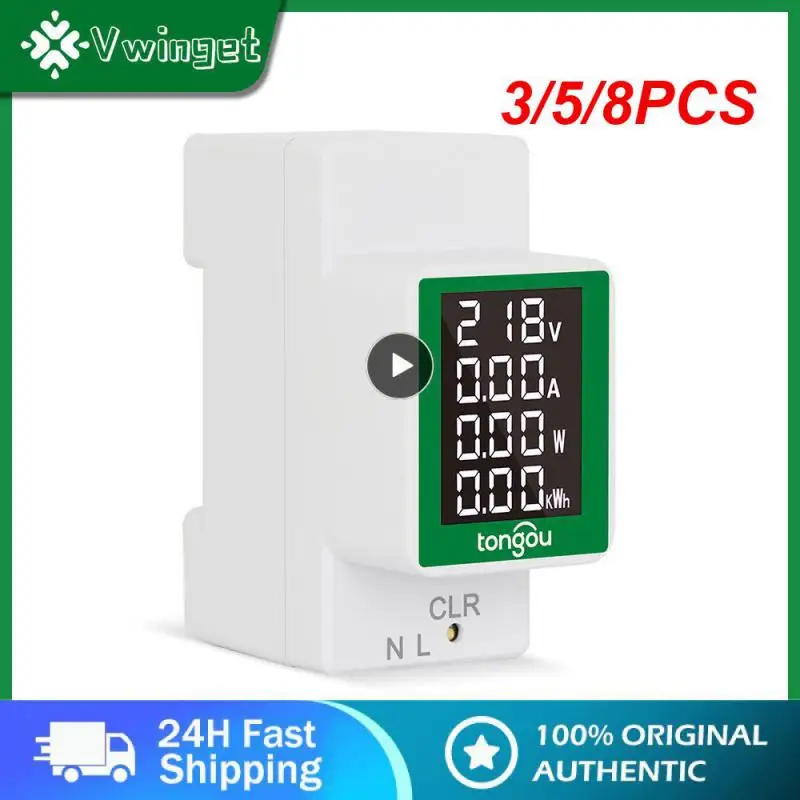 3/5/8PCS Factor Time Power Meter Universal Durable Din Rail Wattmeter Portable Practical Current Monitor For Home Ac50-300v Volt
3/5/8PCS Factor Time Power Meter Universal Durable Din Rail Wattmeter Portable Practical Current Monitor For Home Ac50-300v Volt