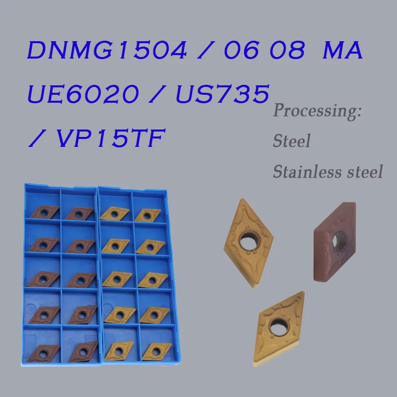 DNMG150408 / DNMG150608 MA UE6020 / US735 / VP15TF Carbide Turning Tool External Turning Tool CNC Machine for DNMG Lathe Parts
DNMG150408 / DNMG150608 MA UE6020 / US735 / VP15TF Carbide Turning Tool External Turning Tool CNC Machine for DNMG Lathe Parts