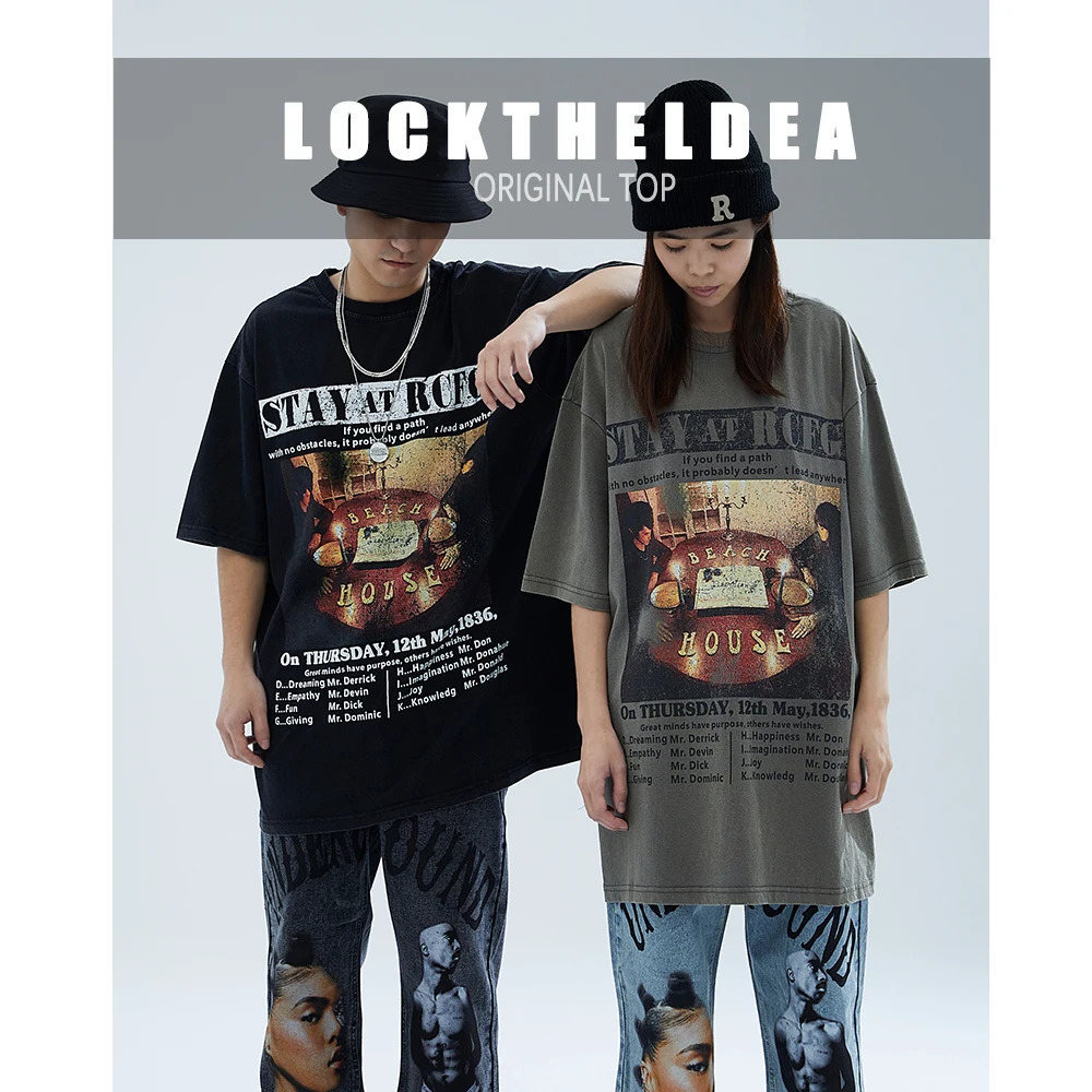 LockTheIdea Retro Harajuku Printed ShortSleeved Men's Tide 2022 Summer Oversize T-Shirt Fashion Couple Shirt Top
LockTheIdea Retro Harajuku Printed ShortSleeved Men's Tide 2022 Summer Oversize T-Shirt Fashion Couple Shirt Top