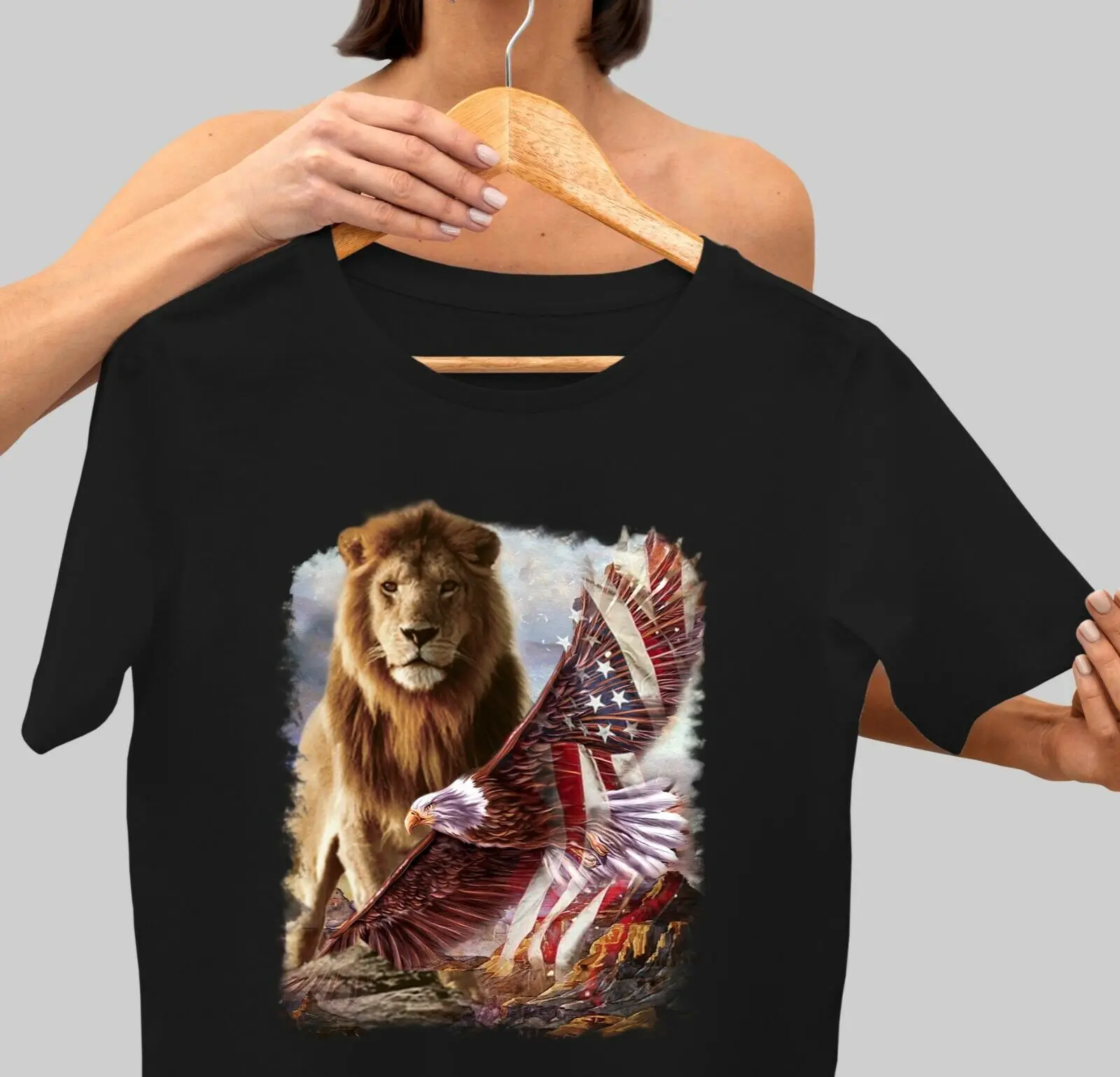 Lion American Patriot For Lion Lover Vintage Pure Cotton T Shirt Men Casual Short Sleeve Tees Tops Dropshipping
Lion American Patriot For Lion Lover Vintage Pure Cotton T Shirt Men Casual Short Sleeve Tees Tops Dropshipping