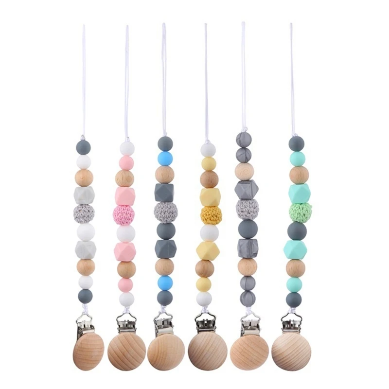 Silicone Bead Pacifier Clip Infant Anti-Drop Teether Baby Oral Product Soother Chain Dummy Clip Pacifier Accessories QX2D
Silicone Bead Pacifier Clip Infant Anti-Drop Teether Baby Oral Product Soother Chain Dummy Clip Pacifier Accessories QX2D