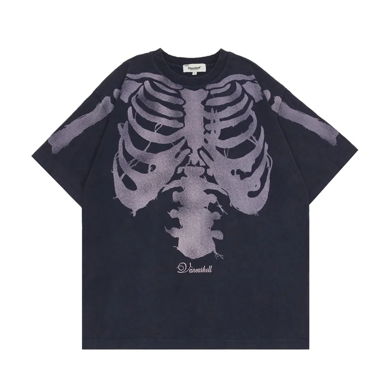 Skeleton Printed T Shirts Men 100% Cotton Graphic Oversized Punk Pop Harajuku Fashion Gothic T-shirts Washed Vintage Kpop Tops
Skeleton Printed T Shirts Men 100% Cotton Graphic Oversized Punk Pop Harajuku Fashion Gothic T-shirts Washed Vintage Kpop Tops