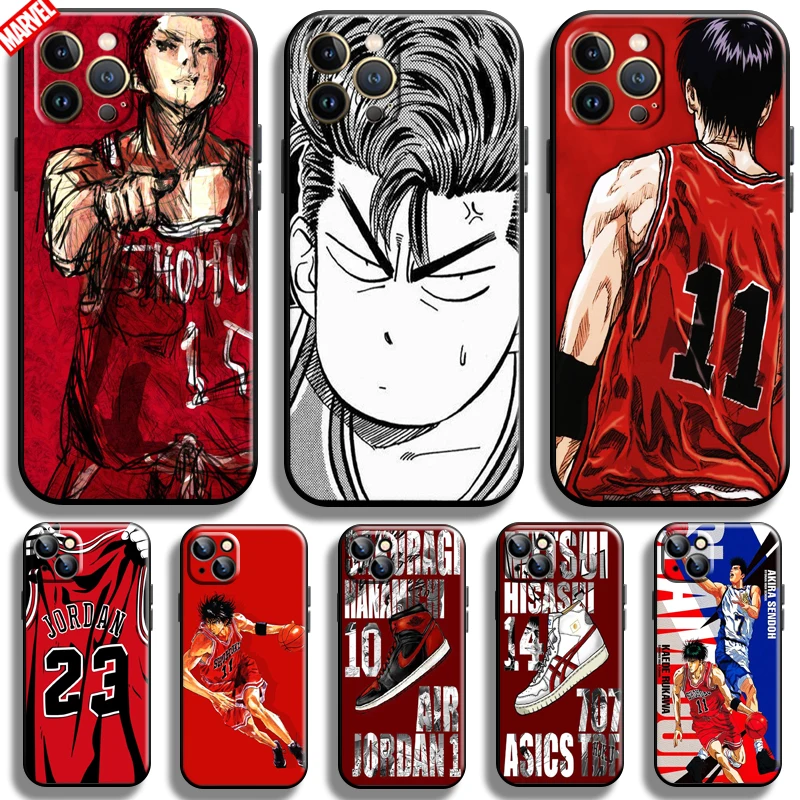SLAM DUNK For Apple iPhone 13 12 11 Pro Max 12 13 Mini X XR XS Max SE 6 6S 7 8 Plus Phone Case Black Coque Liquid Silicon Back
SLAM DUNK For Apple iPhone 13 12 11 Pro Max 12 13 Mini X XR XS Max SE 6 6S 7 8 Plus Phone Case Black Coque Liquid Silicon Back