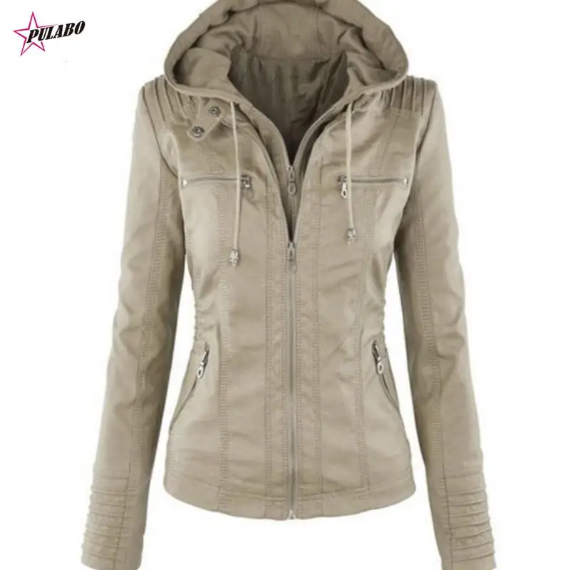 7XL Women Hooded Faux Leather Jacket Pu Motorcycle Hat Detachable Casual Leather Punk Outerwear
7XL Women Hooded Faux Leather Jacket Pu Motorcycle Hat Detachable Casual Leather Punk Outerwear