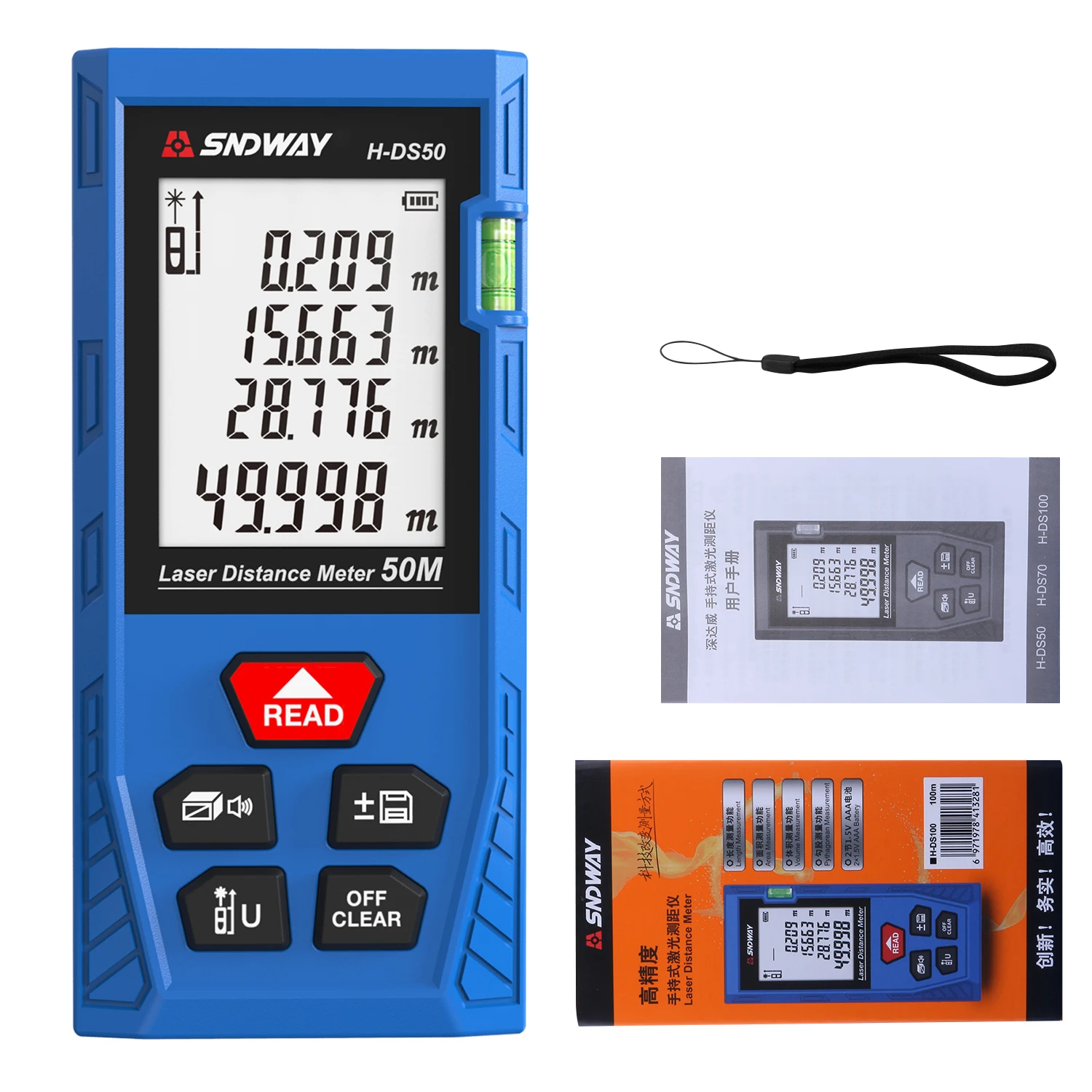 

SNDWAY Laser Distance Meter Digital Range Finder 100m 70m 50m Rangefinder Trena Lazer Tape Measure Ruler Roulette Measurer Tool