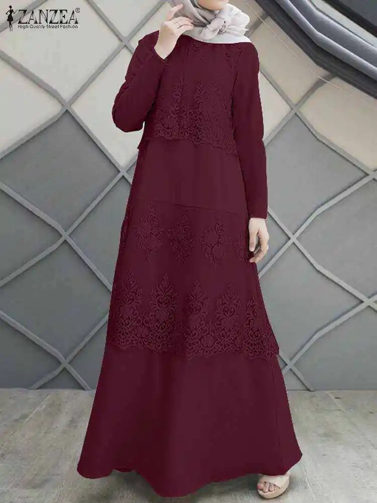 2023 ZANZEA Elegant Women Muslim Lace Crochet Maxi Dress Spring Long Sleeve Patchwork Sundress Abaya Turkey Hijab Dress Caftan
2023 ZANZEA Elegant Women Muslim Lace Crochet Maxi Dress Spring Long Sleeve Patchwork Sundress Abaya Turkey Hijab Dress Caftan