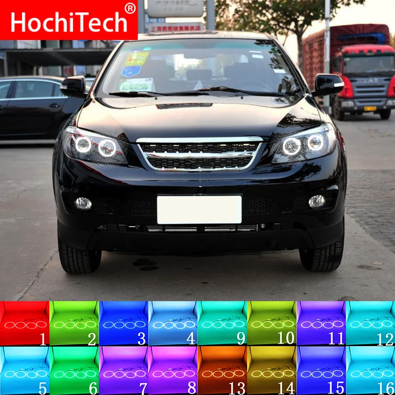 Latest Headlight Multi-color RGB LED Angel Eyes Halo Ring Eye DRL RF Remote Control For BYD S6 2011 2012 2013 2014 Accessories
Latest Headlight Multi-color RGB LED Angel Eyes Halo Ring Eye DRL RF Remote Control For BYD S6 2011 2012 2013 2014 Accessories