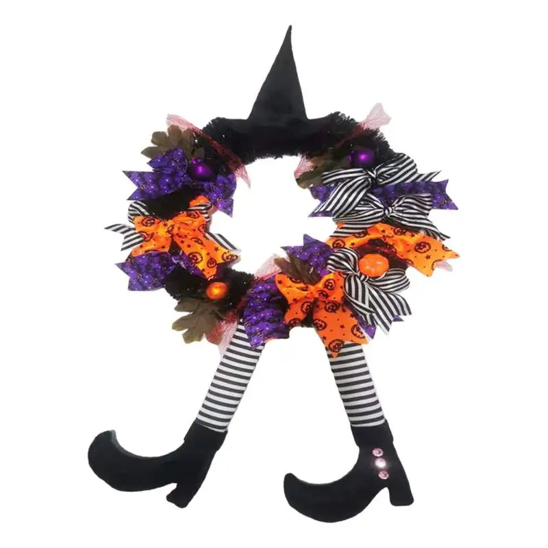 Halloween Front Door Wreaths Portable Witch Leg Wreath Reusable Artificial Witch leg Wreath Multifunctional Door Hanger Supplies
Halloween Front Door Wreaths Portable Witch Leg Wreath Reusable Artificial Witch leg Wreath Multifunctional Door Hanger Supplies