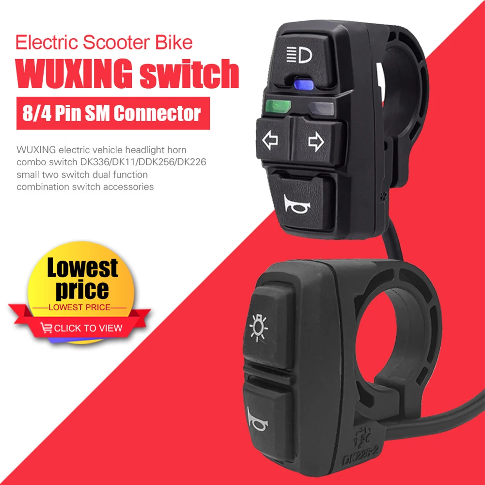 1PC 4/8Pins DK336 DK256 DK226 DK11 Light Horn Switch For Electric Bike Motorbike Lamp & Horn Turn Signal Switch E-bike Accessory
1PC 4/8Pins DK336 DK256 DK226 DK11 Light Horn Switch For Electric Bike Motorbike Lamp & Horn Turn Signal Switch E-bike Accessory