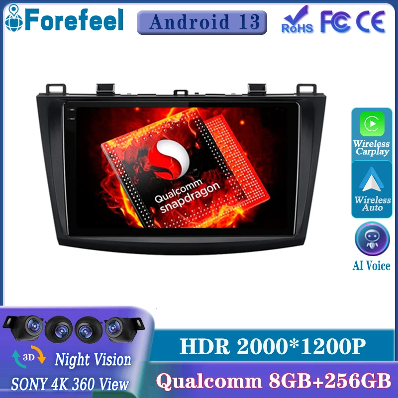 Android 13 Qualcomm для Mazda 3 2004 - 2013 мультимедийный автомобильный плеер навигация без DVD сенсорный экран GPS Стерео Радио авторадио ТВ
Android 13 Qualcomm для Mazda 3 2004 - 2013 мультимедийный автомобильный плеер навигация без DVD сенсорный экран GPS Стерео Радио авторадио ТВ
