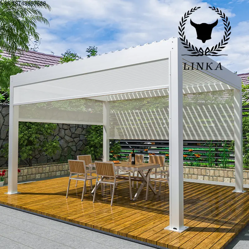 Outdoor courtyard, European style leisure aluminum alloy garden, villa, electric sunlight room, shutter pavilion
Outdoor courtyard, European style leisure aluminum alloy garden, villa, electric sunlight room, shutter pavilion