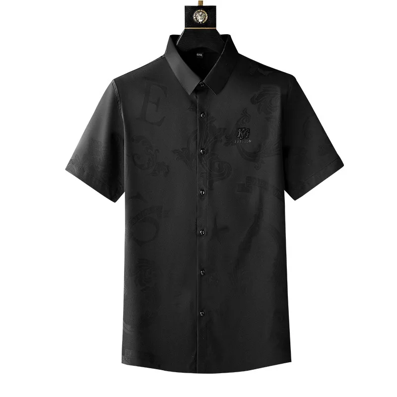 Autumn Luxury Men Short Sleeve Shirts For Man Turn Down Fashion Casual Black Print Tops
Autumn Luxury Men Short Sleeve Shirts For Man Turn Down Fashion Casual Black Print Tops