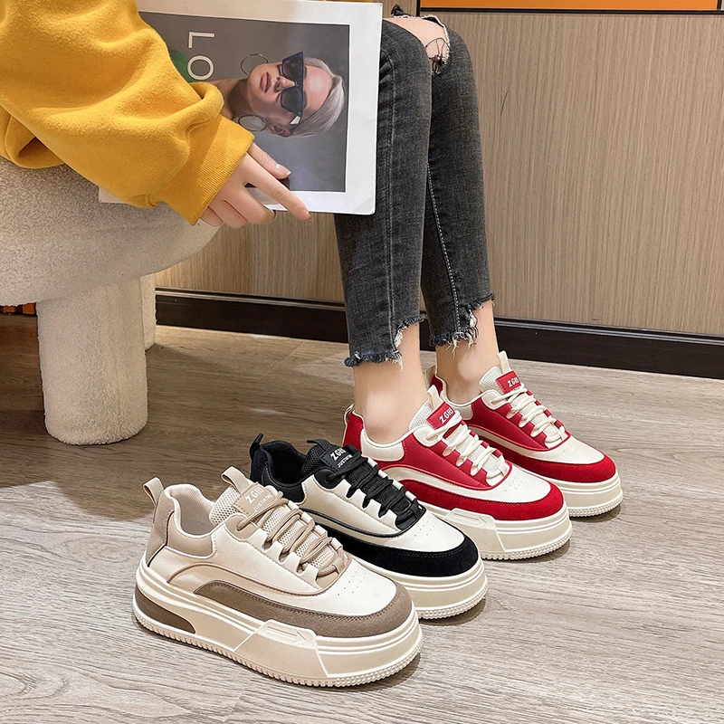 Women Sneakers Fashion Chunky Shoes Thick Sole Female Mesh Lace Up Platform Vulcanize Shoes Casual Footwear White Walking Shoes
Women Sneakers Fashion Chunky Shoes Thick Sole Female Mesh Lace Up Platform Vulcanize Shoes Casual Footwear White Walking Shoes