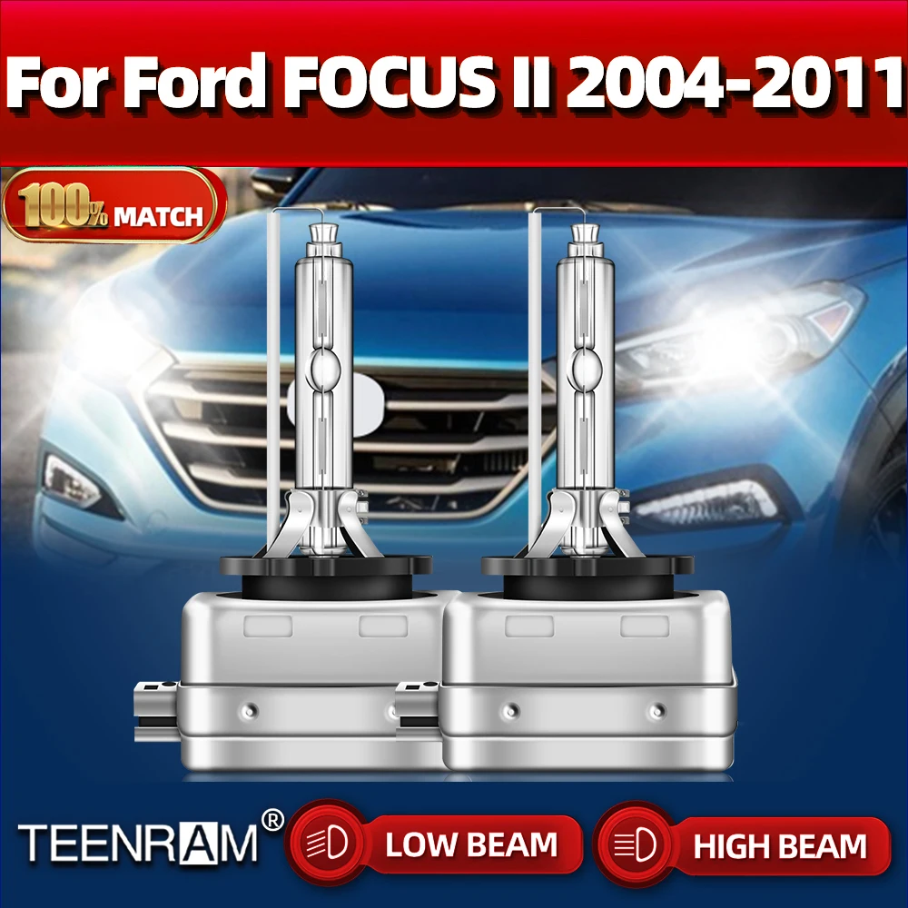 

2 шт. 35 Вт D1S ксеноновая светильник лампа 12В 6000 К HID лампа 20000LM Автомобильная фара для Ford FOCUS II 2004 2005 2006 2007 2008 2009 2010 2011