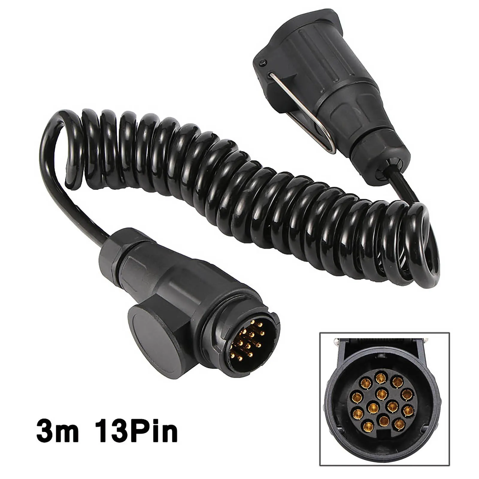 13/7 Pin Plug Socket Trailer Plug 300cm Extension Wiring Caravan Waterproof Plastic With Spring Cable Connectors Accessories
13/7 Pin Plug Socket Trailer Plug 300cm Extension Wiring Caravan Waterproof Plastic With Spring Cable Connectors Accessories