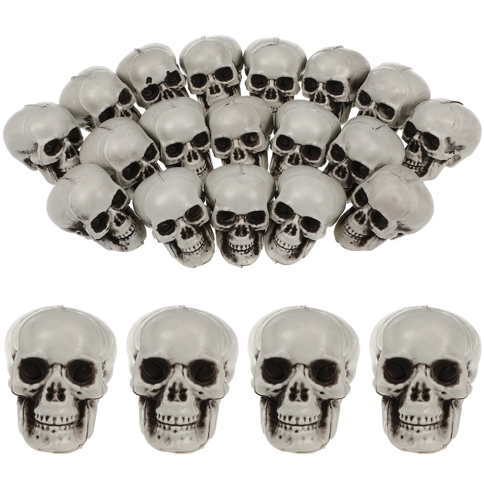 

18pcs Tiny Skulls Props Terrifying Decor for DIY Decor Haunted House Roombreak Party Decoration Halloween liquidation